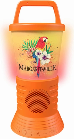 Rynx | Margaritaville Light The Way Lantern Wireless Speaker with 3 Multicolored LED Light Modes, Waterproof Bluetooth Speaker, 5 Hours of Playtime, Table Lamp Outdoor Speaker with True Wireless Pairing