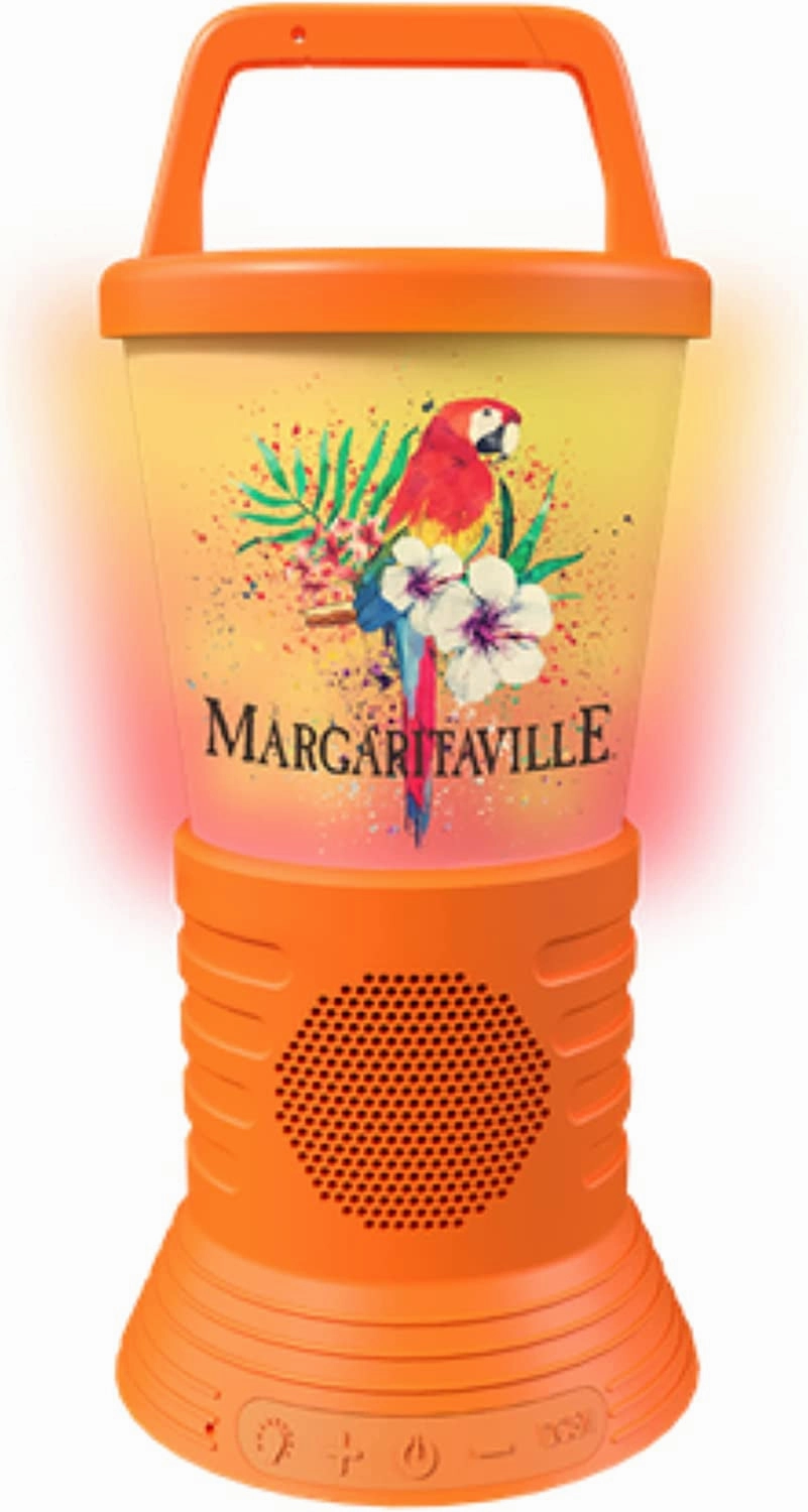 Rynx | Margaritaville Light The Way Lantern Wireless Speaker with 3 Multicolored LED Light Modes, Waterproof Bluetooth Speaker, 5 Hours of Playtime, Table Lamp Outdoor Speaker with True Wireless Pairing