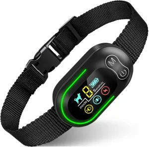 S2 Anti Barking Training Collar, Bark Shock Collar for Large Medium Small Dogs, Rechargeable Barking Collar with 8 Adjustable Sensitivity Levels, Dog bark Collar (Black)