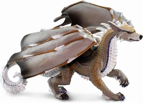 Safari Ltd. Wolf Dragon Figurine - Detailed 8" Plastic Model Figure - Fun Fantasy Play Toy for Boys, Girls & Kids Ages 4 