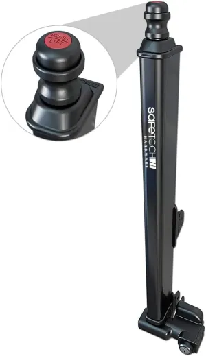 Safetech Hardware 22-inch Push Lock Magnetic Top Pull Pool Gate Latch - Key Lockable | Pool Gate Safety Latch | Vertical Self-Locking Latch | Vinyl & Aluminum/Metal Gates, Any Square Post | SL-50TRI