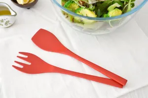 Salad Server "Mountain" [ Natural, Red ] / Mōsō bamboo / Ōita-JPN 211102