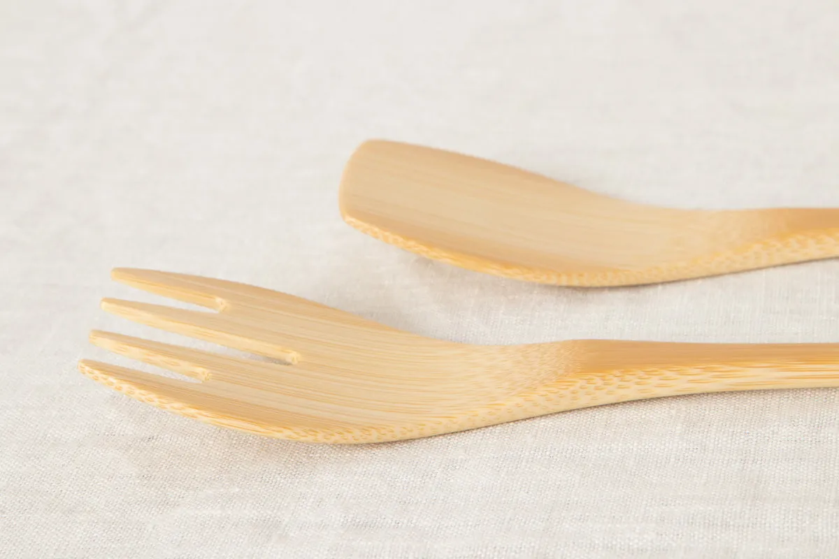 Salad Server "Mountain" [ Natural, Red ] / Mōsō bamboo / Ōita-JPN 211102