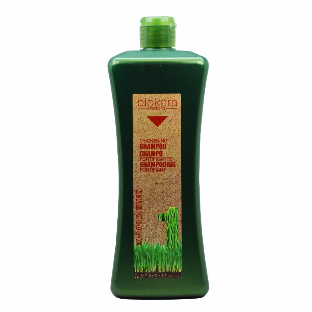 SALERM - Fortifying Shampoo - Biokera Natura Fortifying Shampoo - 1000 ml - with Ginseng and Ginkgo Biloba - Nourishes the Scalp - Helps Strengthen Weakened Hair - Refreshing Effect