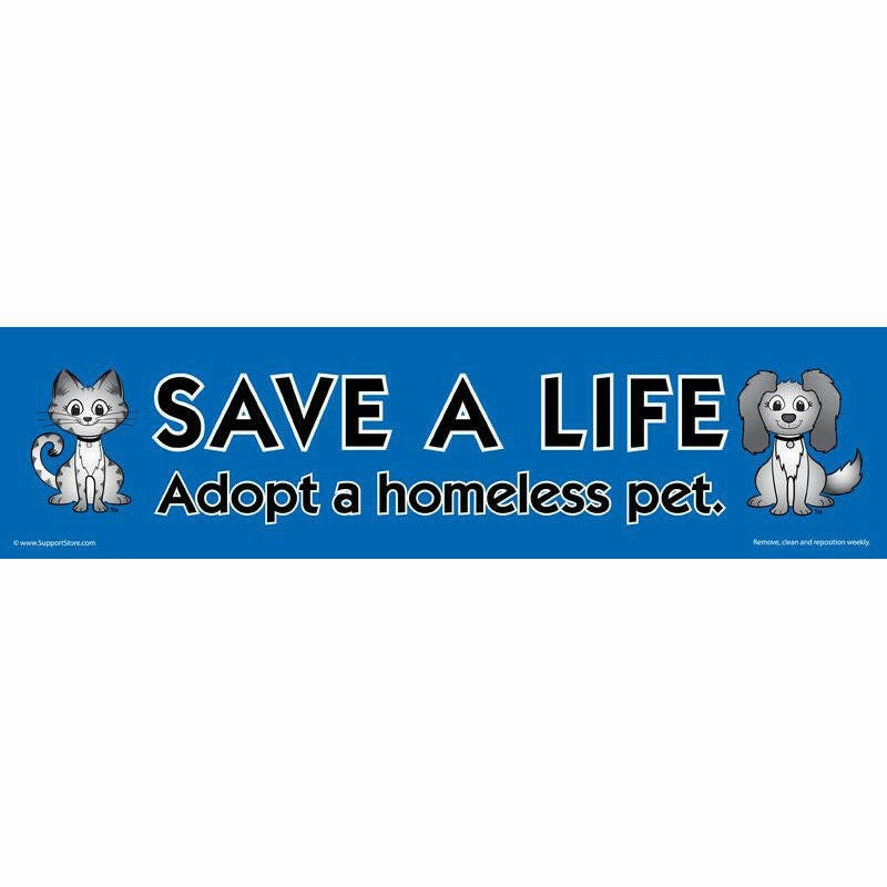 Save a Life, Adopt a Homeless Pet Car Magnet