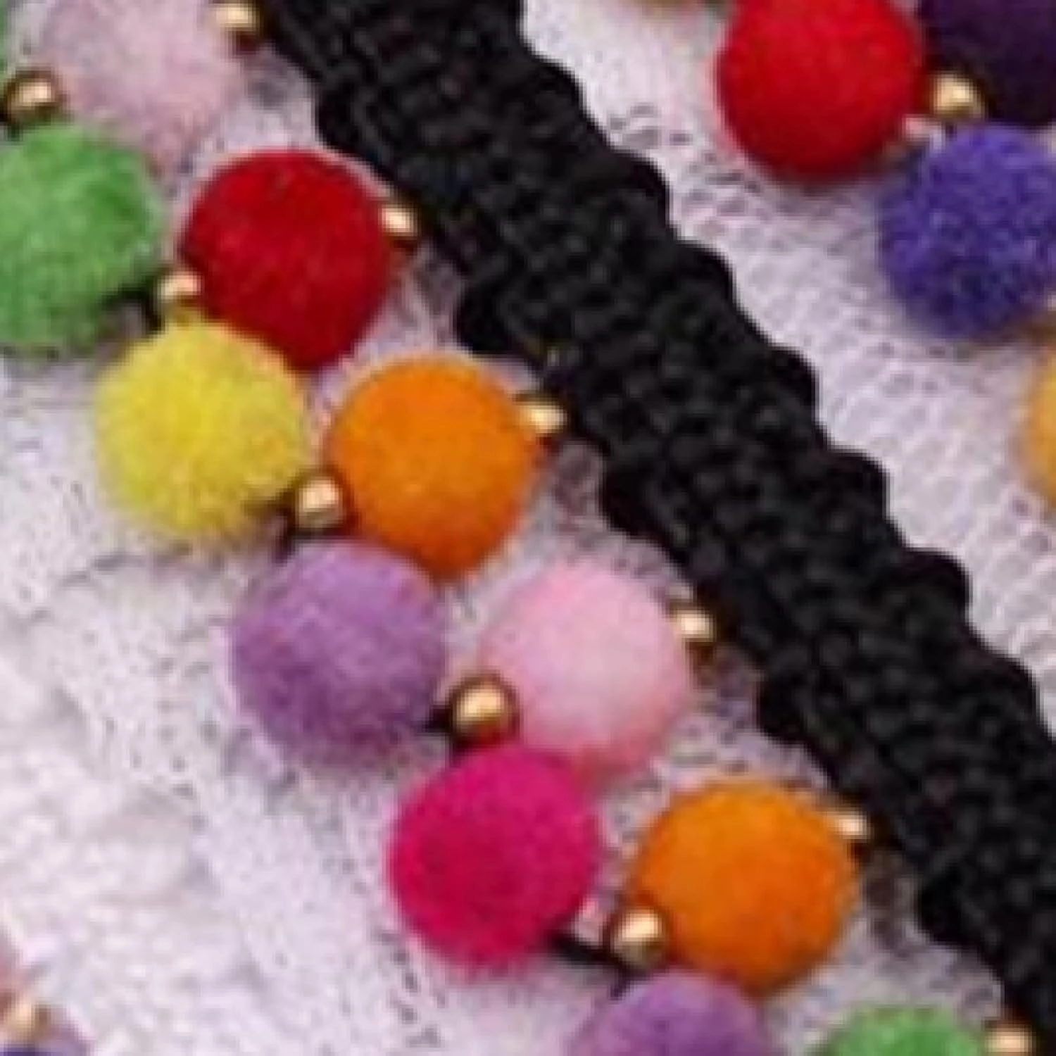 Sewing Fringe，Fringe Trim，Tassel Lace Ribbon Pompom Lace Trim Ball Silk Tassel Fringe Trim Fabric Pom Pom Sewing Garment Shoes(2 Row White SG098)