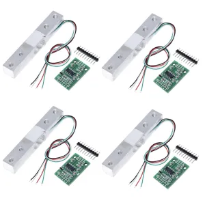 ShangHJ 4 Sets Digital Load Cell Weight Sensor   HX711 ADC Module Weighing Sensor for Arduino DIY Portable Electronic Kitchen Scale Kit (10kg)