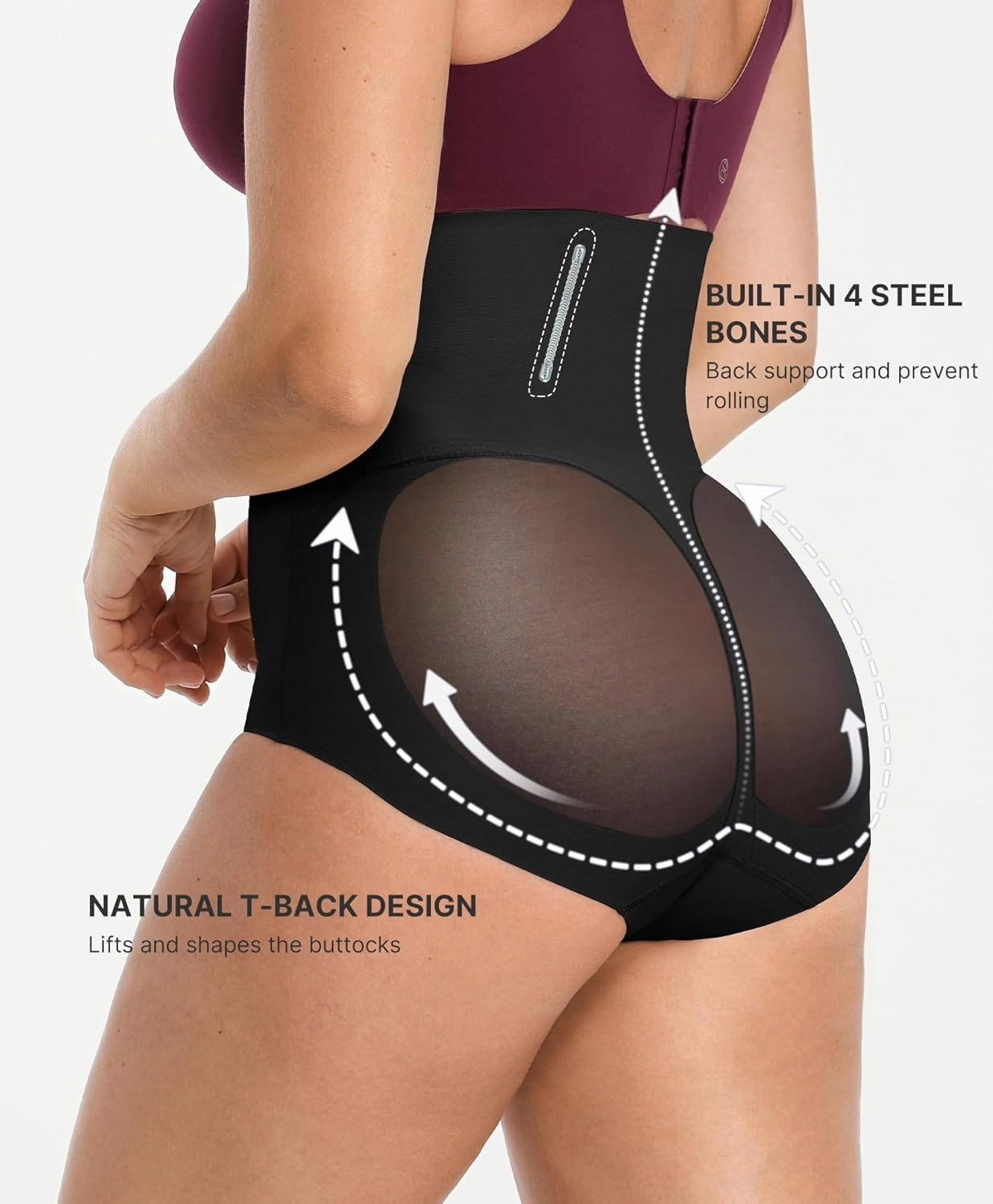 SHAPELLX Shapewear Tummy Control Body Shaper for Women High Waisted Shapewear Underwear Panty Waist Slimming Briefs