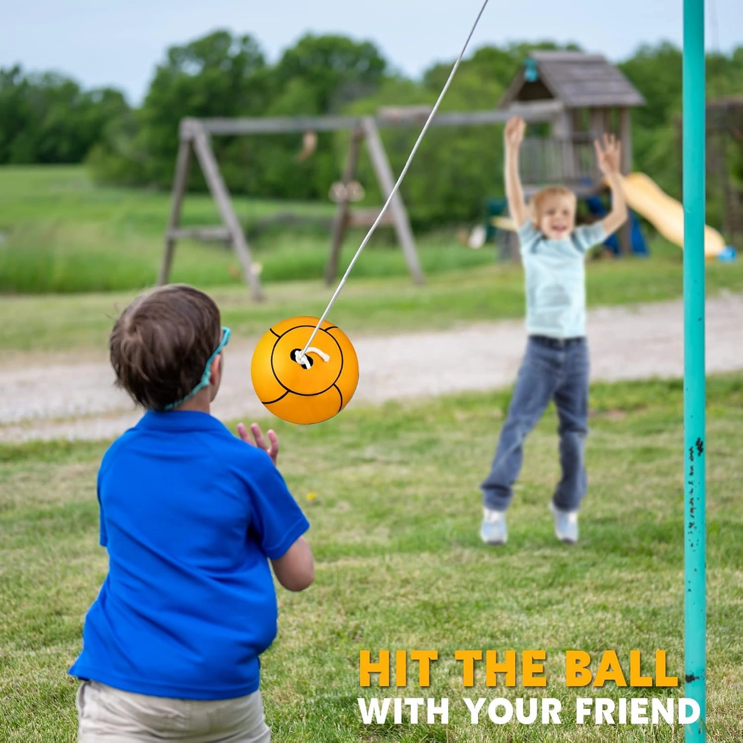 Shappy Soft Tetherball Ball and Rope Rubber Game Set Replacement Tetherball Equipment with Durable Attached Rope for Kids Adults Indoor Outdoor Backyard Yard Beach Play