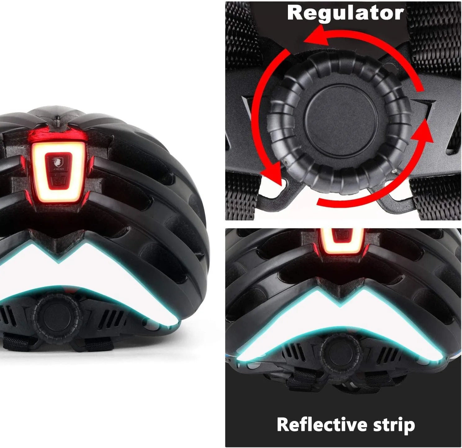Shinmax Bike Helmet with USB Rechargeable Light & Detachable Magnetic Goggles UV Protective, Bicycle Helmet Men Women Mountain Road Adjustable Adult Cycling Helmet (WT-049)