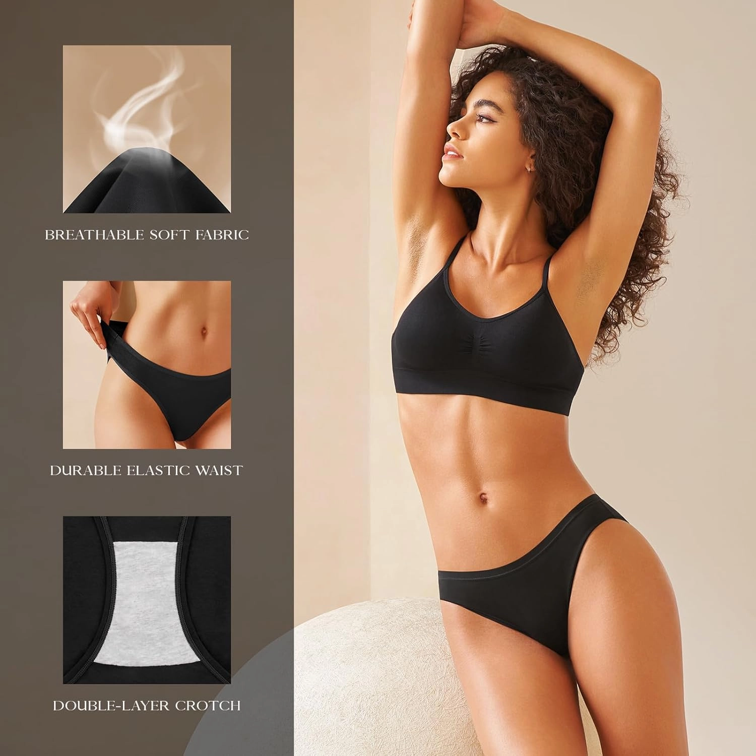 SIMIYA 7/10 Pack Cotton Underwear for Women Stretch Hipster Underwear Panties Breathable Soft Bikini Underwear
