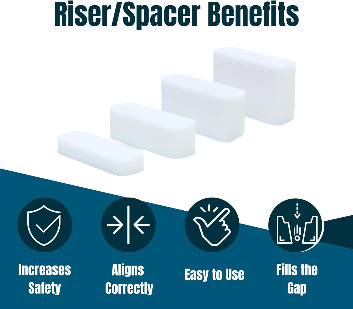 Simplisafe Entry Sensor Magnet Risers | Contact Sensor Spacers with 3M Adhesive | Easy Instal for All Simplisafe Security Systems (1/4 inch - 2 Pack)