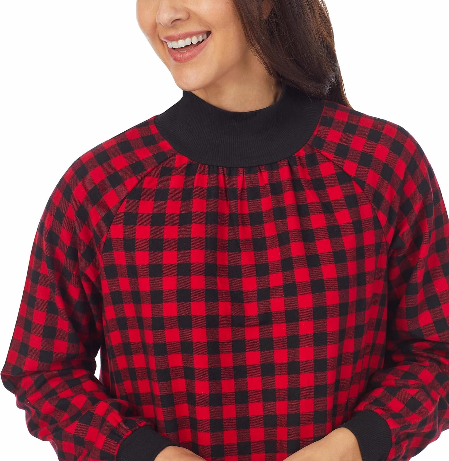 Sleepwear for Women Classic Long Sleeve Pop Over Neck Soft Flannel Pajama Nightgown