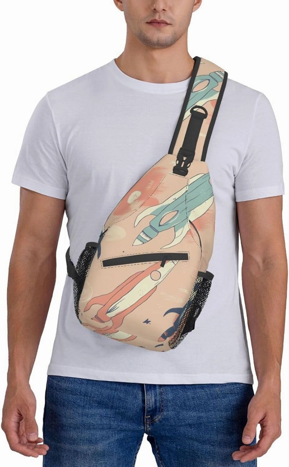 Slim Sling Bag for Women Colored Light Bulbs Cross Chest Bag Diagonally Casual Fashion Travel Hiking Daypack