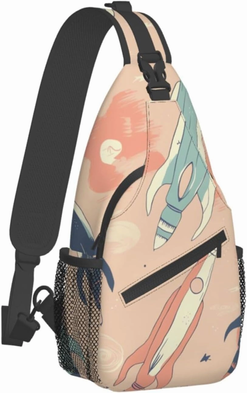 Slim Sling Bag for Women Colored Light Bulbs Cross Chest Bag Diagonally Casual Fashion Travel Hiking Daypack