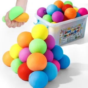 Slow Rising Stress Balls 24 Pack: Anxiety Relief Fidget Toys for Kids & Adults Autism - Hand Therapy Squeeze Sensory Balls for Students, Classroom, Office