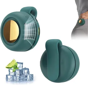 Small Clip Fan, Personal Waist Fans,Portable Silent Mini Bladeless Fan Clip On for Shirt,Hands-Free Personal Clip Fans 3 Speeds,Clips on Waist Neck Fanes for Outdoor,Camping,Travel,Office (Green)