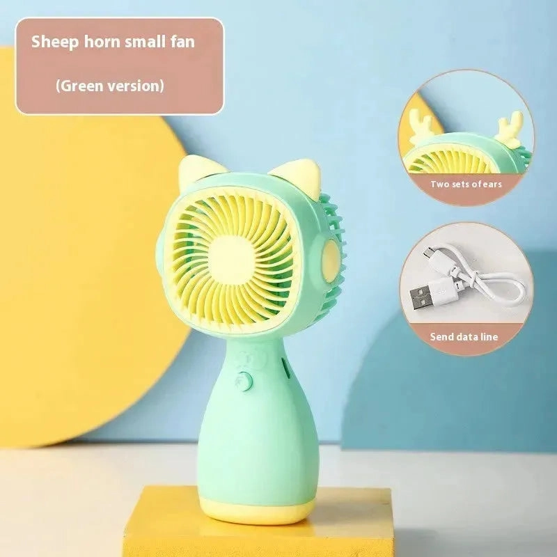 Small Handheld Fan Desktop Cartoon Mini Electric Usb Student Portable Gift