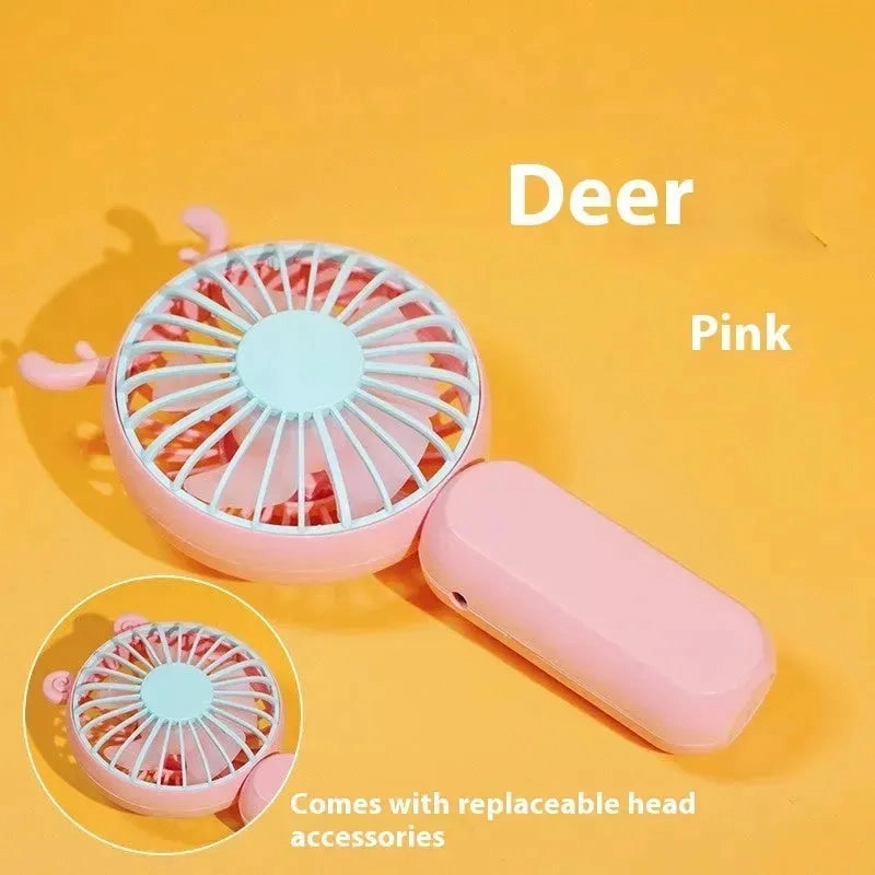 Small Handheld Fan Desktop Cartoon Mini Electric Usb Student Portable Gift