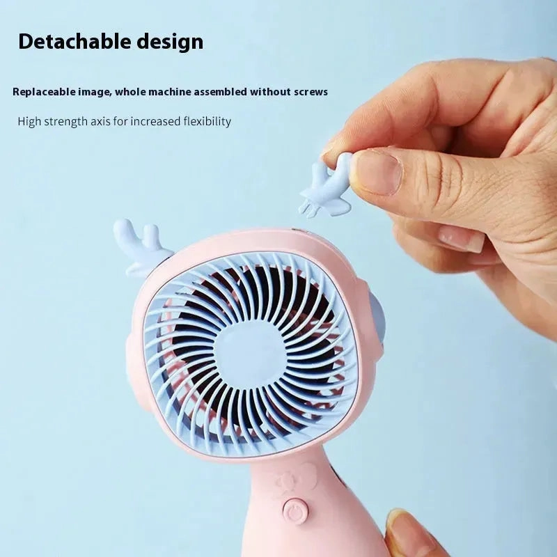 Small Handheld Fan Desktop Cartoon Mini Electric Usb Student Portable Gift