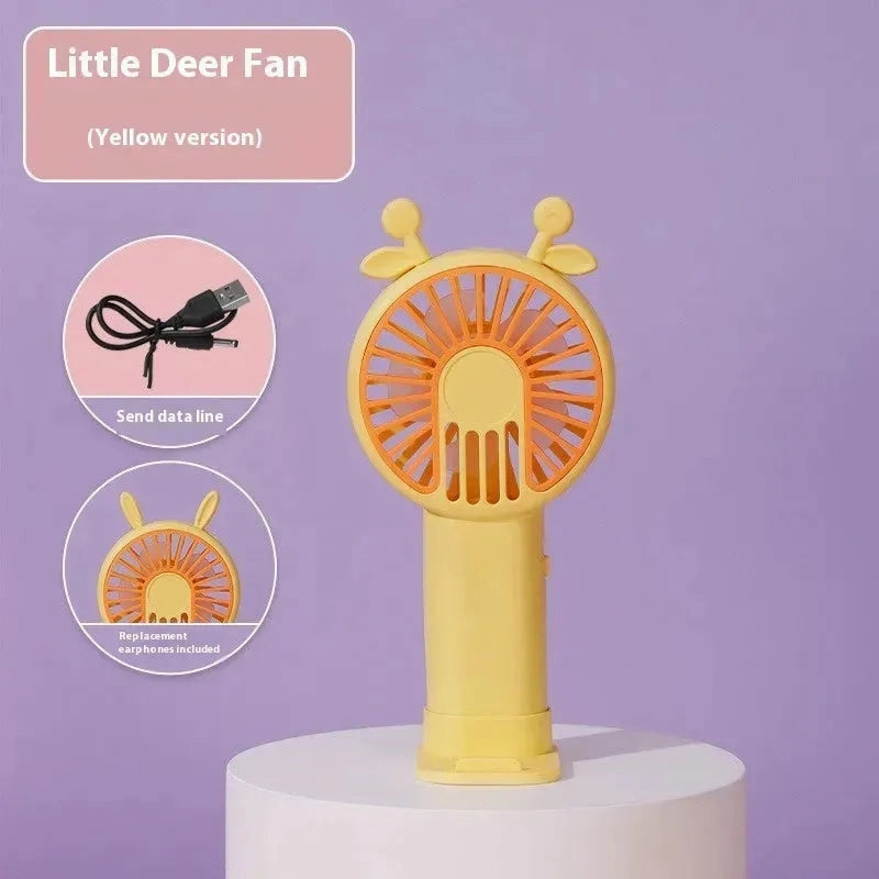 Small Handheld Fan Desktop Cartoon Mini Electric Usb Student Portable Gift