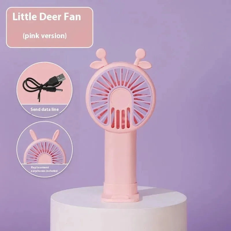 Small Handheld Fan Desktop Cartoon Mini Electric Usb Student Portable Gift