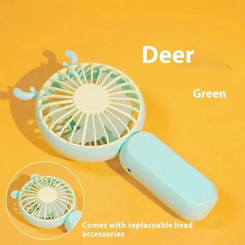 Small Handheld Fan Desktop Cartoon Mini Electric Usb Student Portable Gift