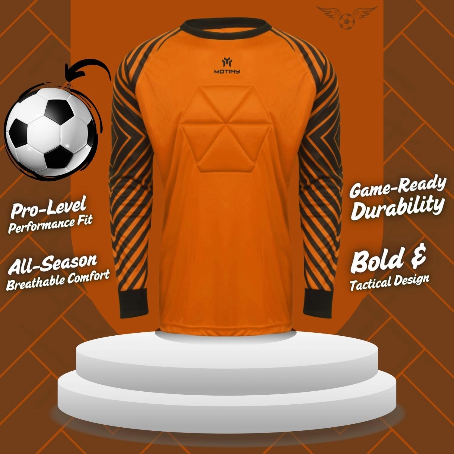 Soccer Goalie Jersey - Pro Series - Chest & Elbow Padded - Quick-Dry Fabric - Ergonomic Fit - Enhanced Durability