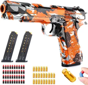 Soft Bullet Gun - Educational Toy Model With EVA Safety Foam Bullets, Shock Wave Game Gun for Children 6-14 Years Old