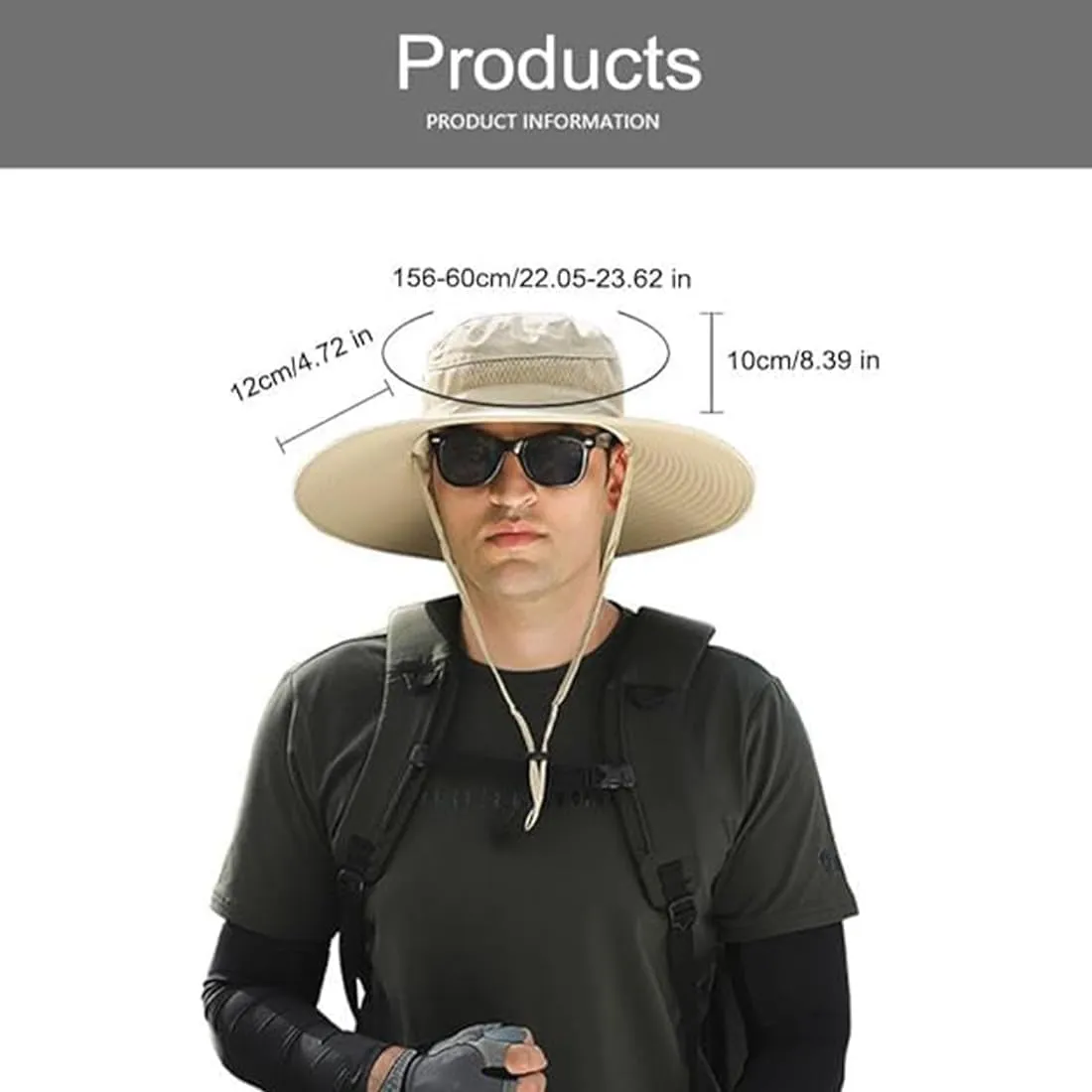 Solar Fan Sun Hat for Men & Women – Wide Brim Hat with Dual Solar Powered Fans, USB Charging