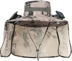 Solar Powered Fan Hat for Outdoor Fishing UPF 50  Sun Hat with USB and Solar Fans Lightweight & Breathable Men's Sun Hats
