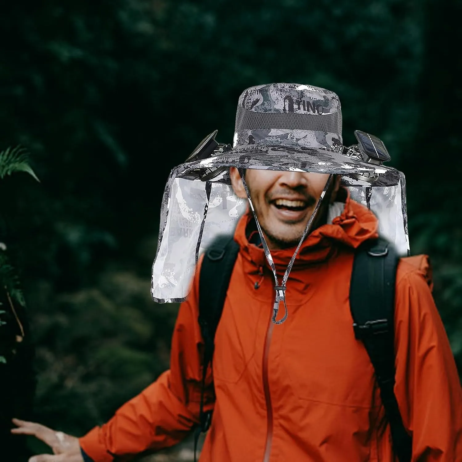Solar Powered Fan Hat for Outdoor Fishing UPF 50  Sun Hat with USB and Solar Fans Lightweight & Breathable Men's Sun Hats