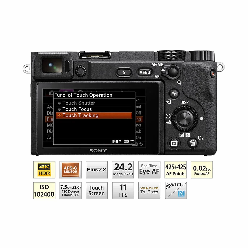 Sony Alpha 6400 E-Mount Camera With APS-C Sensor (ILCE-6400L) 24.2 MP Mirrorless Camera With A 16-50mm Power Zoom Lens