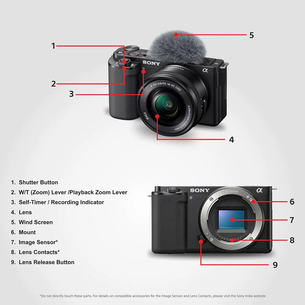 Sony Camera ZV-E10L E-Mount APS-C Camera | 24.2 MP Vlog Mirrorless Camera With 16 - 50 Mm Lens