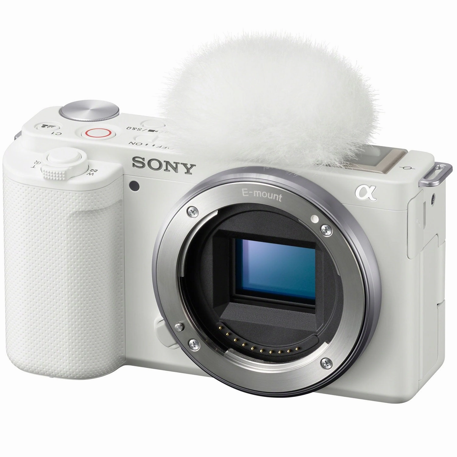 Sony  ZV-E10 Mirrorless APS-C Camera Body White   ACCVC2 Vlogger Tripod & Mic Kit
