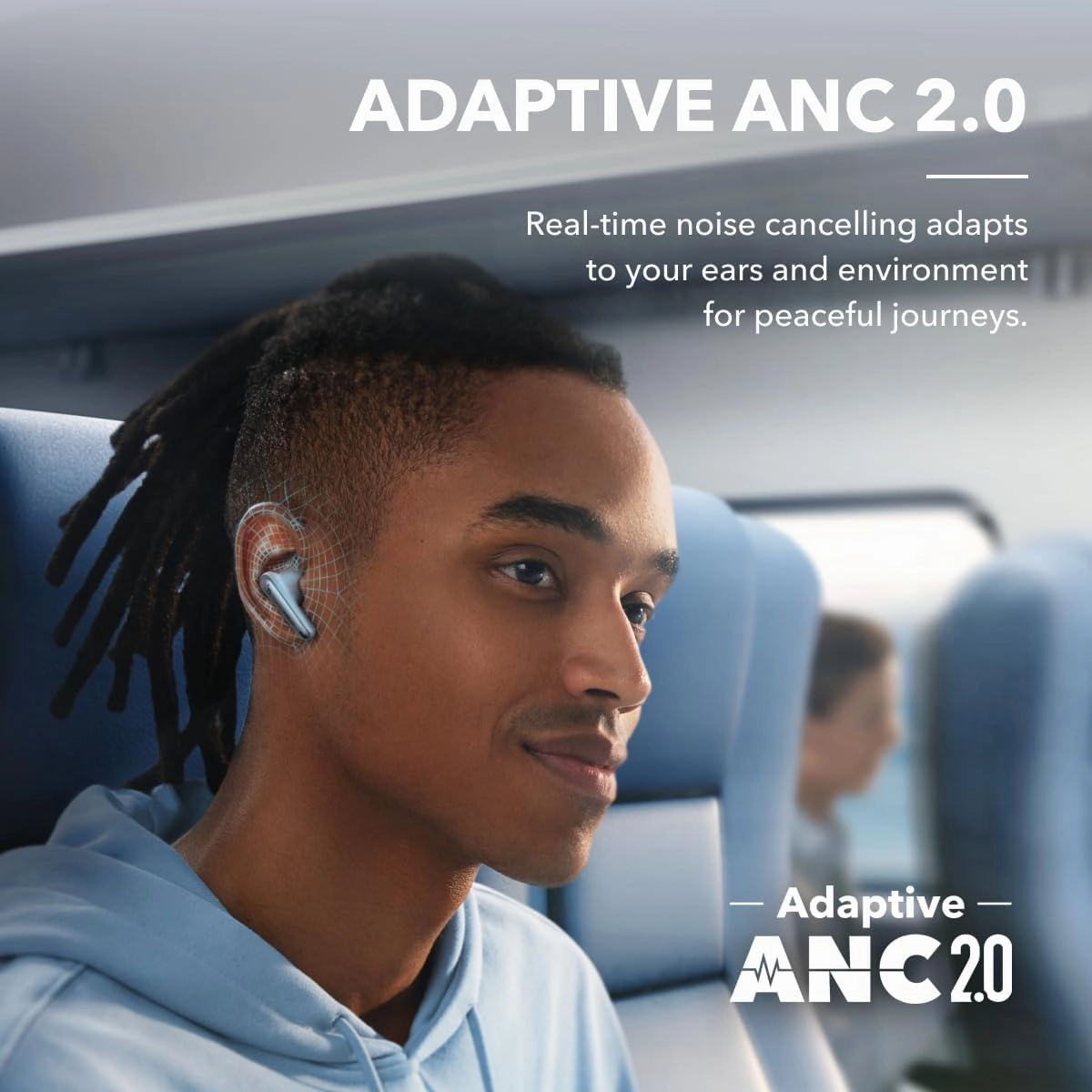 soundcore by Anker Liberty 4 NC Wireless Noise Cancelling Earbuds, 98.5% Noise Reduction, Adaptive Noise Cancelling to Ears and Environment, Hi-Res Sound, 50H Battery, Wireless Charging, Bluetooth 5.3