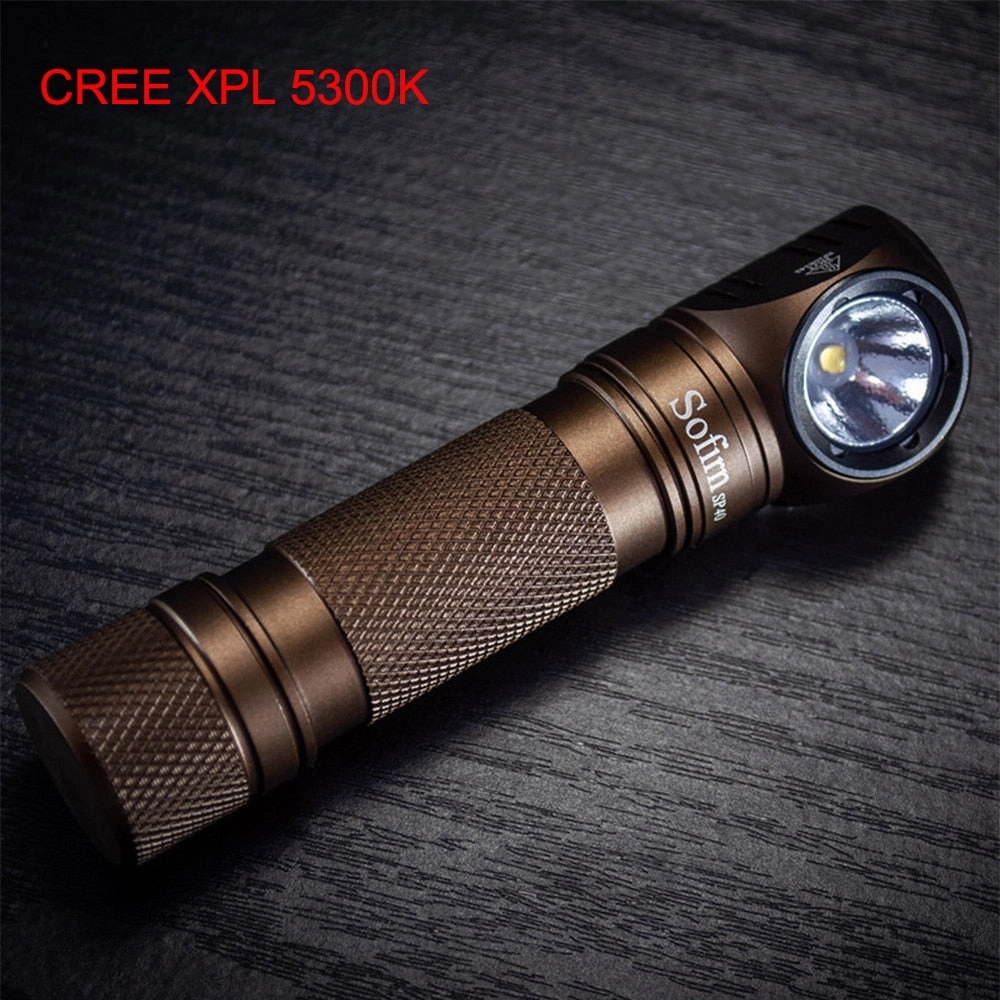 SP40 Headlamp LED EDC 18650 Rechargeable Head Lamp 1200lm Bright Outdoor Fishing Torch with Magnet Tail Cap