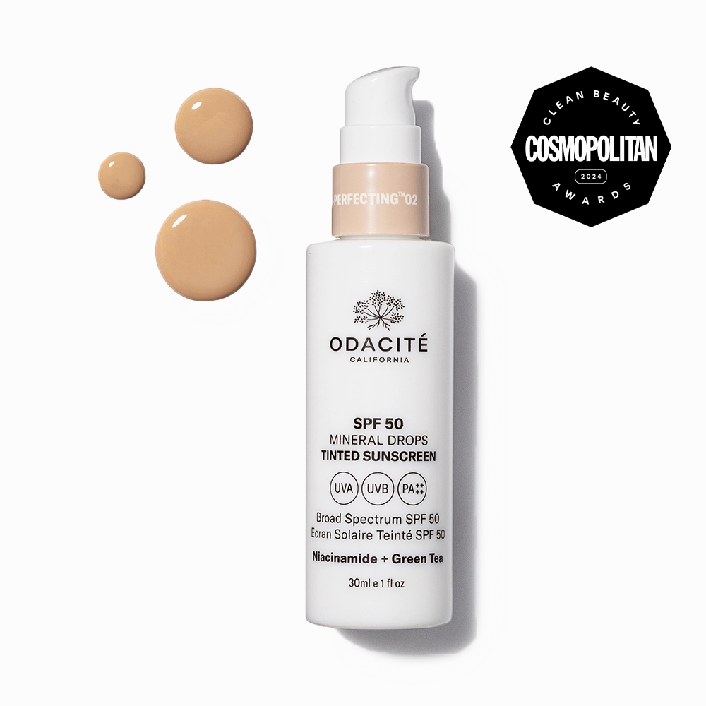 SPF 50 Tinted Mineral Drops • Flex-Perfecting® Sunscreen • Niacinamide   Green Tea