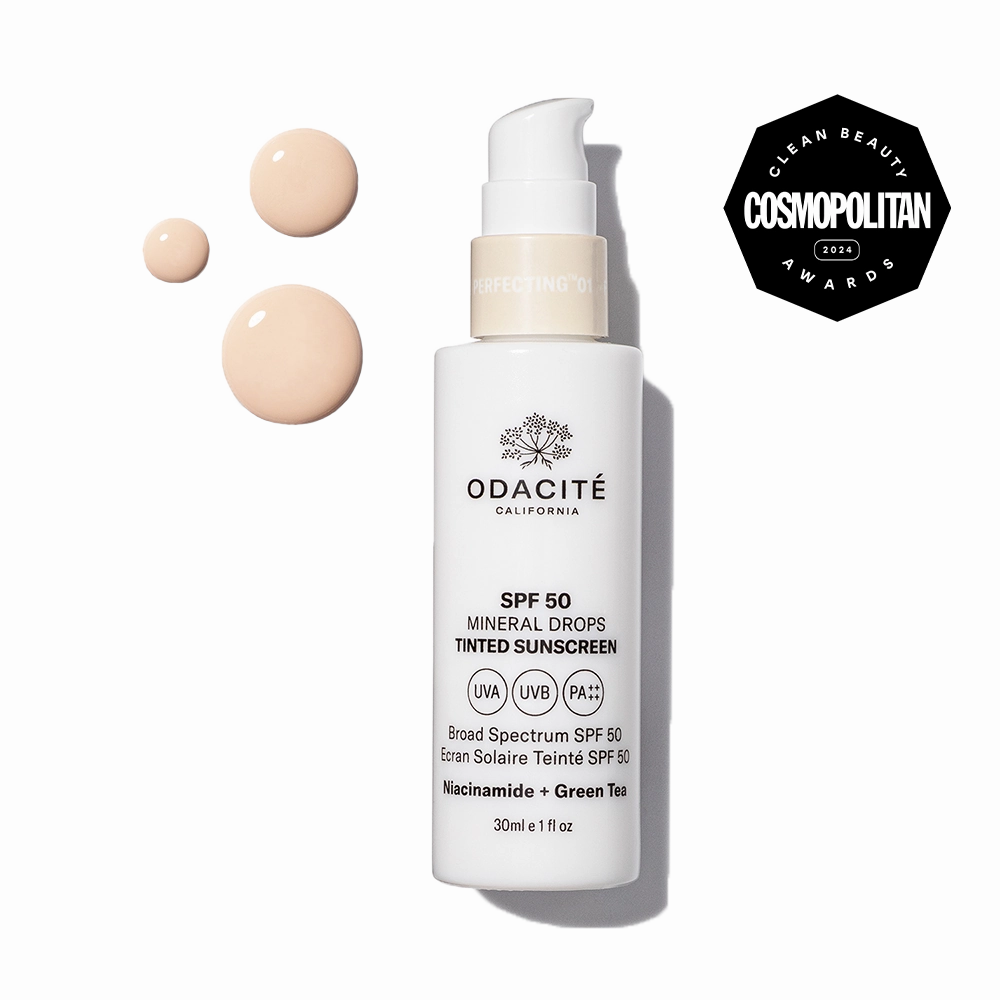 SPF 50 Tinted Mineral Drops • Flex-Perfecting® Sunscreen • Niacinamide   Green Tea