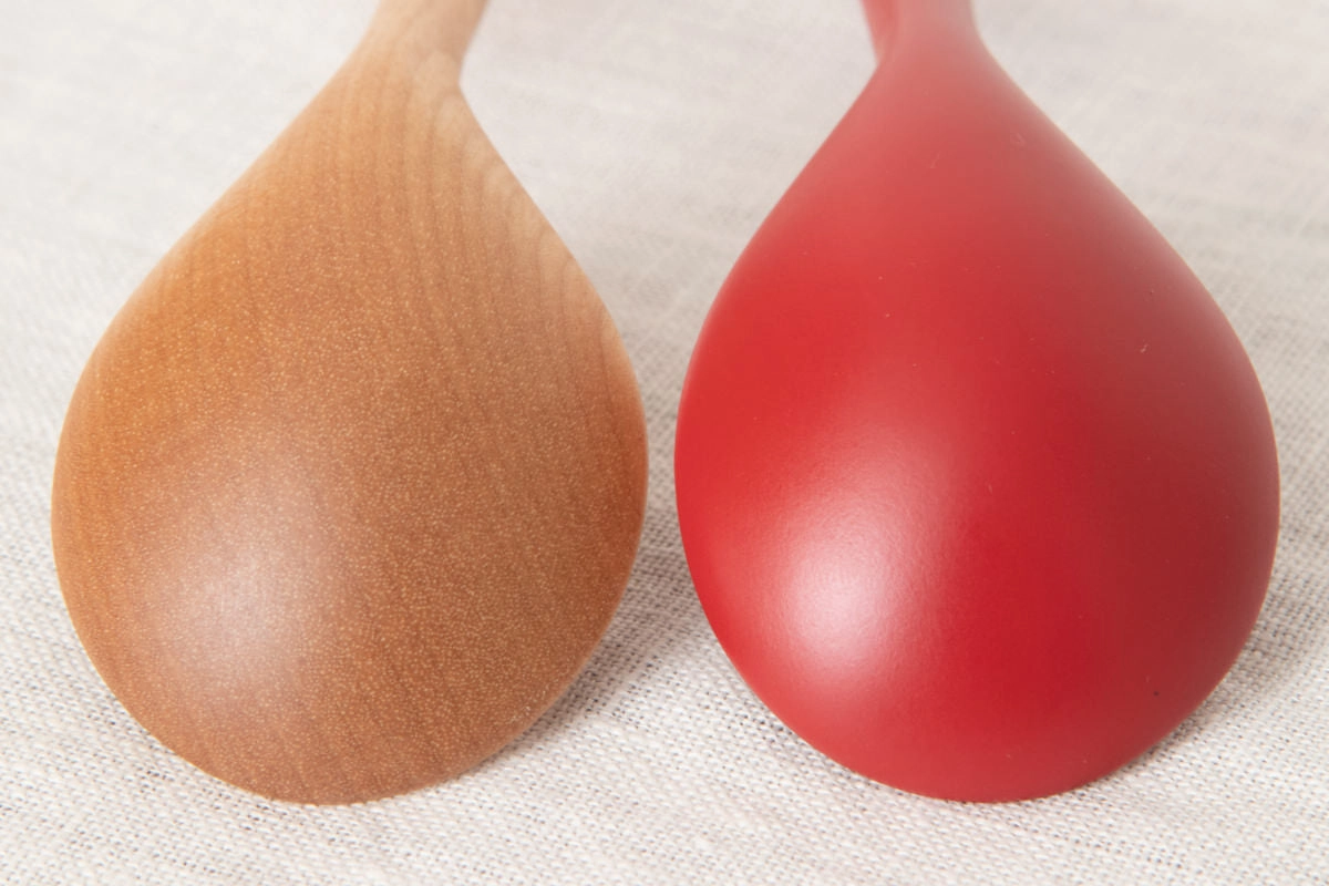 Spoon “Wavy handle” [ Natural, Red ] / Japanese Cherry Birch / Ōita-JPN 211141