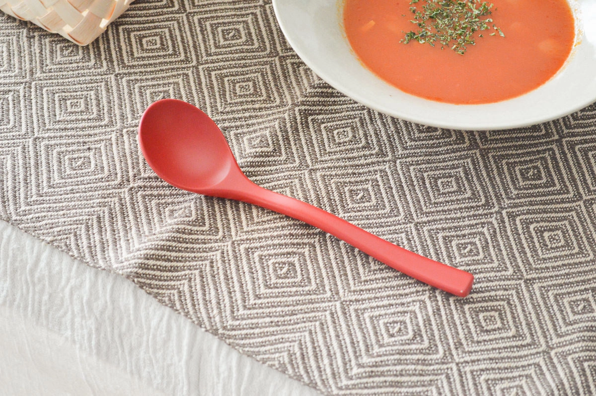 Spoon “Wavy handle” [ Natural, Red ] / Japanese Cherry Birch / Ōita-JPN 211141