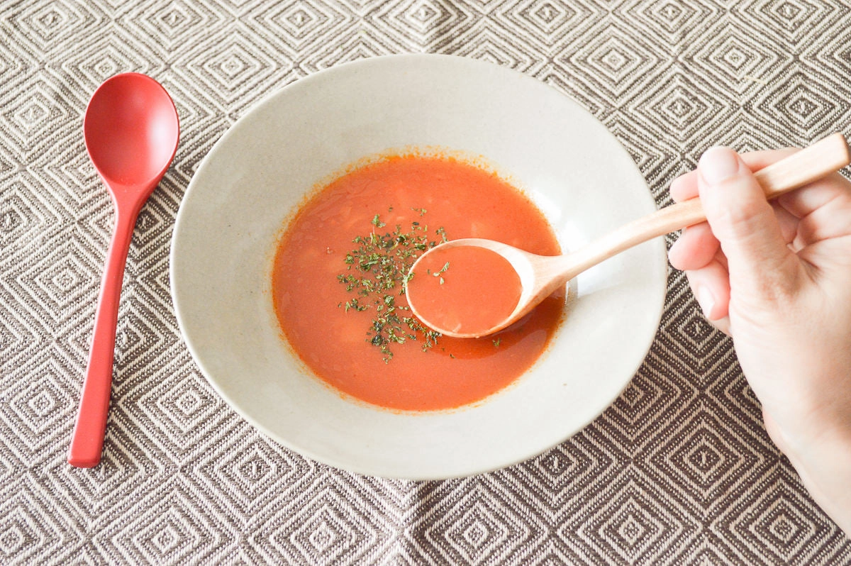 Spoon “Wavy handle” [ Natural, Red ] / Japanese Cherry Birch / Ōita-JPN 211141