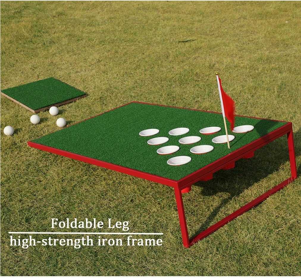 SPRAWL Golf Pong Cornhole Set Exciting Golf Chipping Game Pong Chip Shot Game for Tailgate Beach Backyard Man Cave