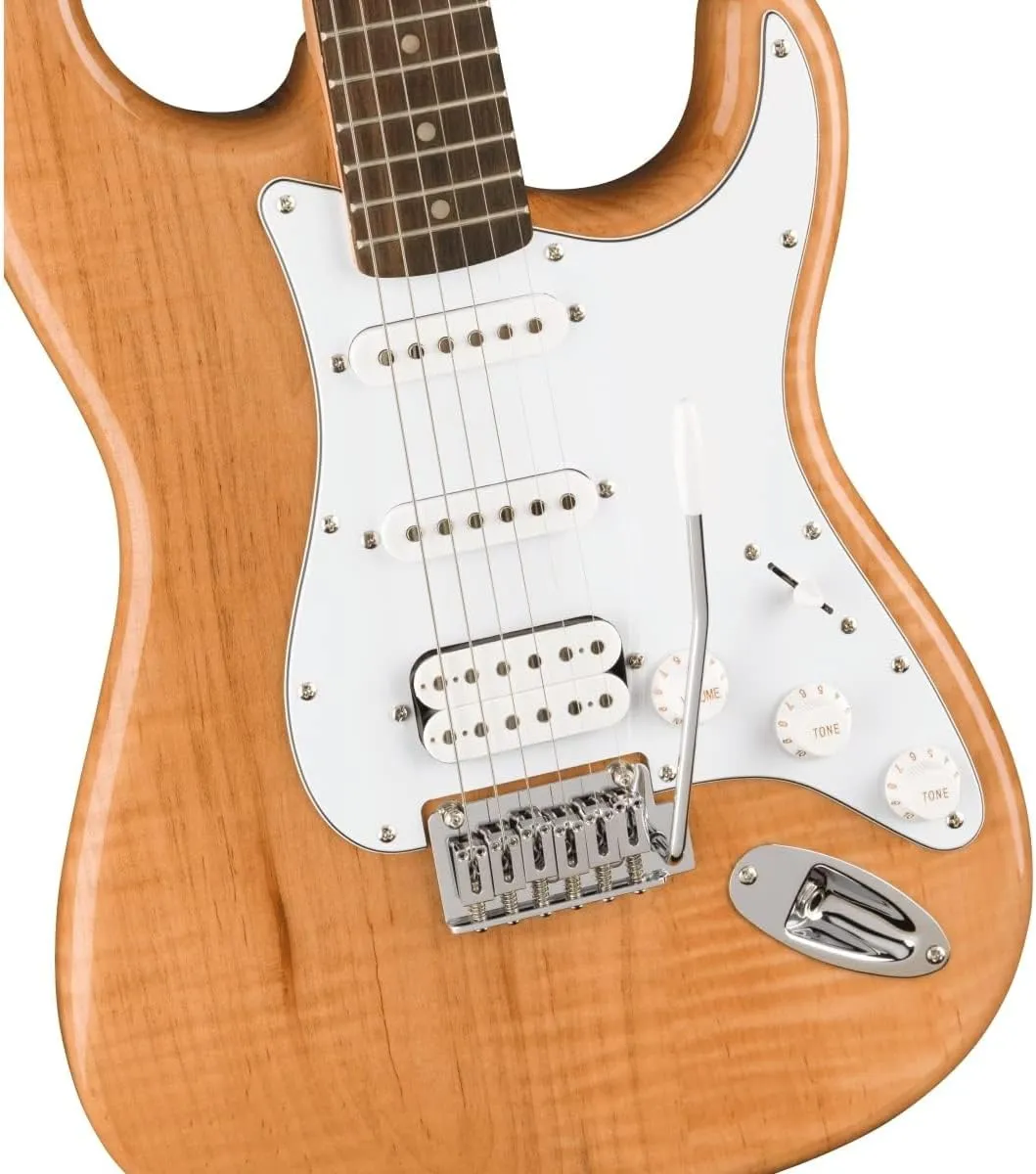 Squier Affinity Series FSR Stratocaster Electric Guitar, Natural, Laurel Fingerboard