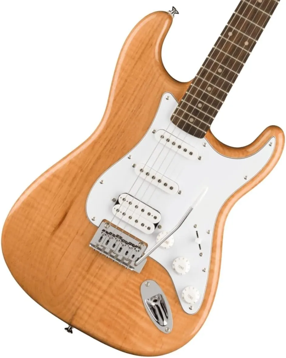 Squier Affinity Series FSR Stratocaster Electric Guitar, Natural, Laurel Fingerboard