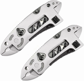 Stainless Steel Pliers 2-in-1 Camping Wrench Multi Wrench Tool for Use Versatile for Camping Fishing