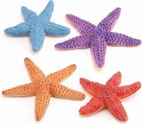 Starfish for Crafts 4PCS 3 Inch Starfish Decor Ornaments for Wedding Party Christmas Home Crafts Seashells for Kids Toddler Sea Shells Sea Star Figure for Collectible
