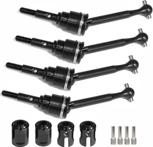 Steel Front Rear Drive Shaft CVD for 1/16 Mini Maxx Monster Truck 107154-1 RC Cars Upgrade Parts,Replace of # 10750 10750X (Black)