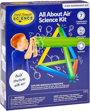 Steve Spangler All About Air Science Kit – Hands-On Science Kit for Kids with 7  Activities, Great STEM Tools for Classroom and Home Learning