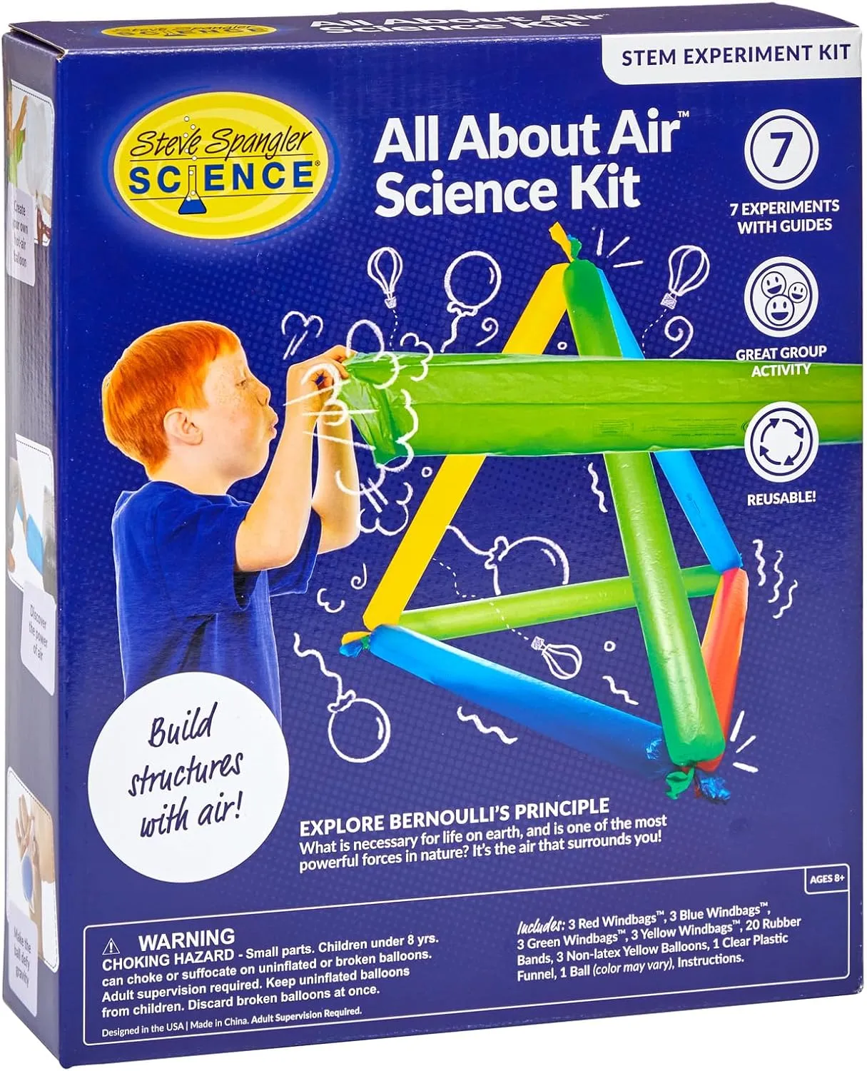Steve Spangler All About Air Science Kit – Hands-On Science Kit for Kids with 7  Activities, Great STEM Tools for Classroom and Home Learning